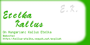 etelka kallus business card